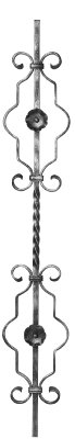 Zierstab 12x12mm, glatt, H: 900mm