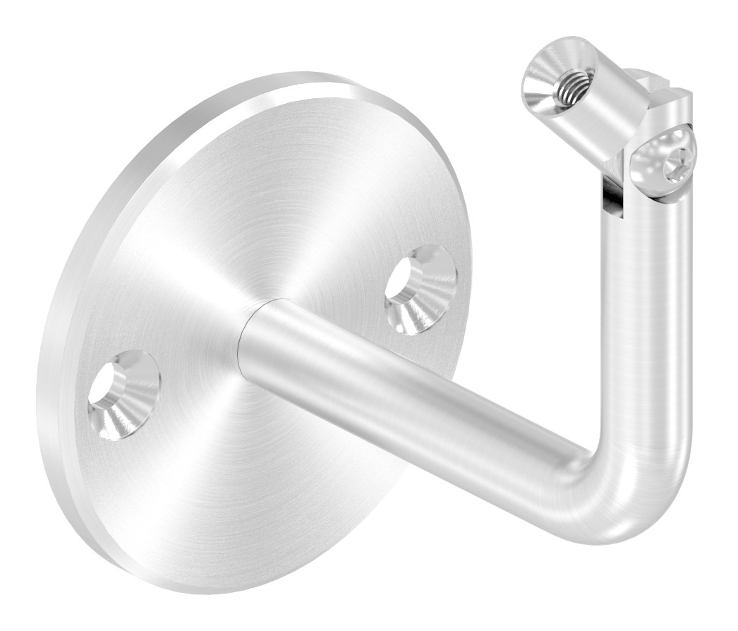 Handlaufhalter mit Gelenk, oben Innengewinde M6 (Ronde und Bügel verschraubt), V2A