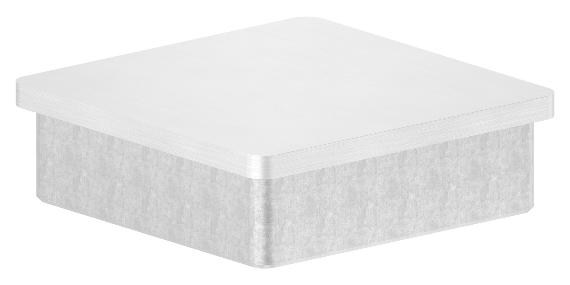 Einsteckkappe, für Rohr 80x80x3,0mm, V4A