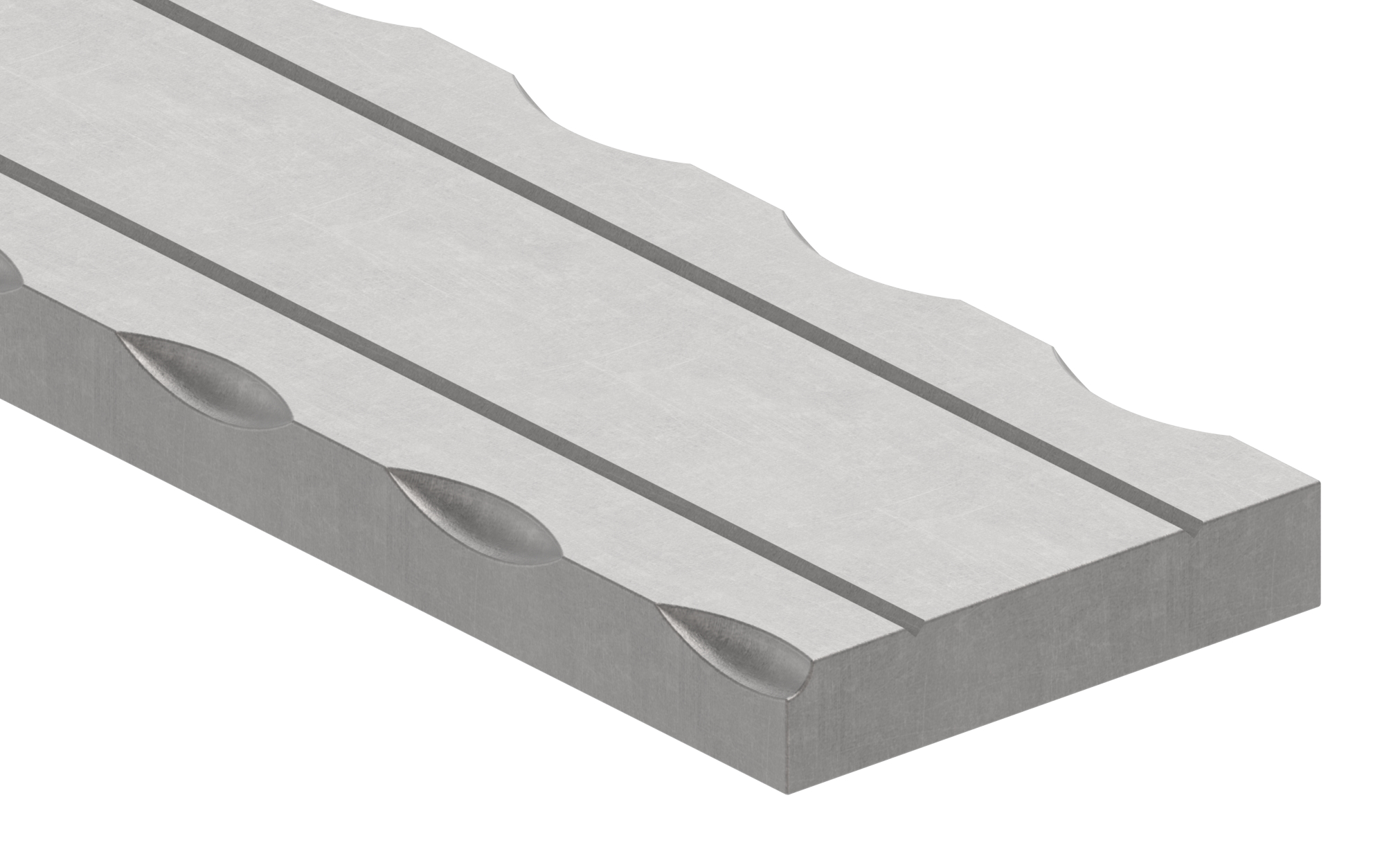 Flacheisen 50x10mm, 2x gerillt, L: 3000mm