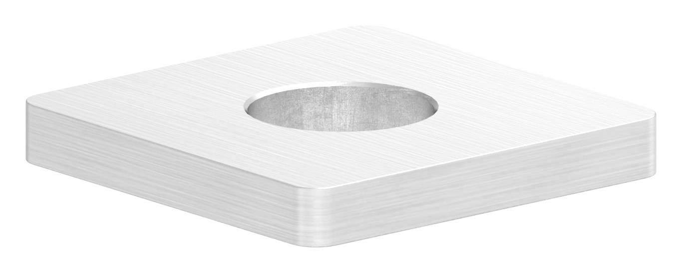 Einsteckkappe für Quadratrohr 30x30 mit Bohrung, V2A