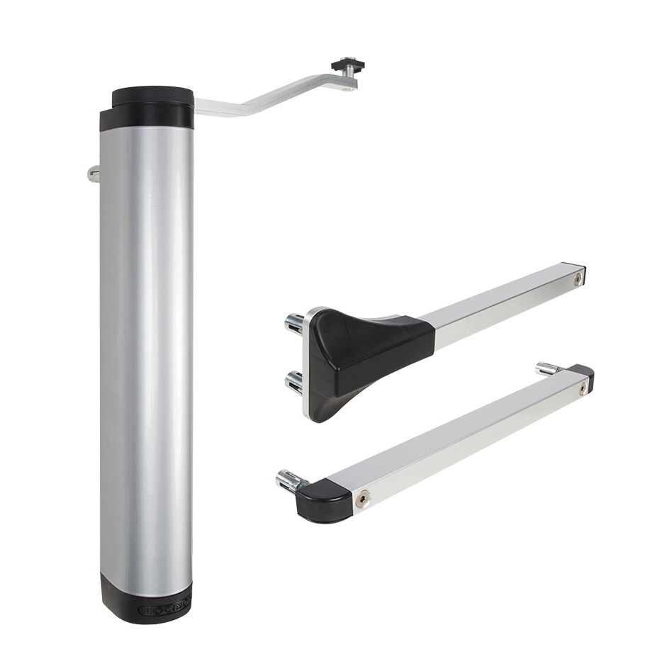 Kraftvoller, hydraulischer allround-Torschließer für 90° und 180° Bänder, VERTICLOSE-2, Farbe silber