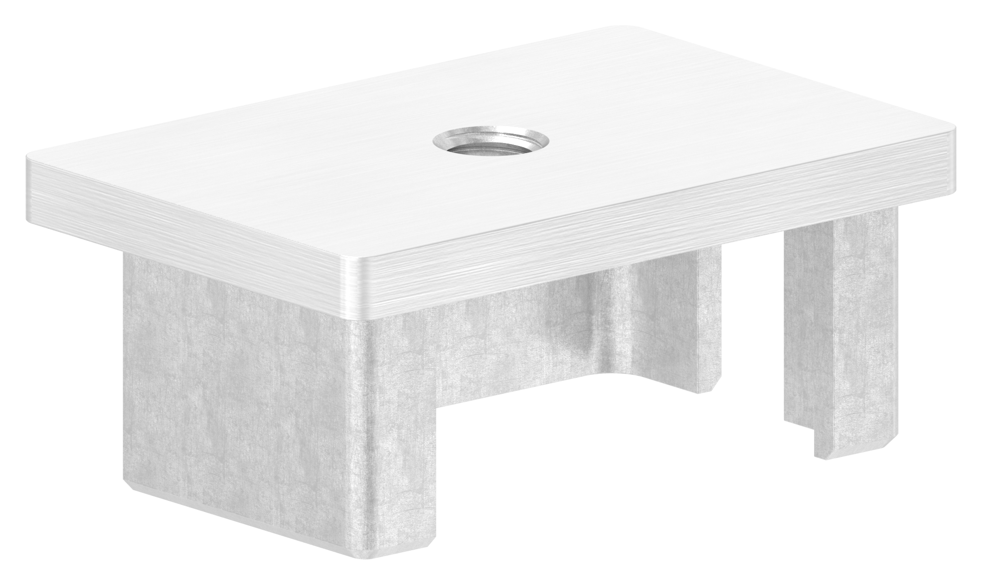 Einsteckkappe, für Rohr 60x40x3,0mm mit M8 Gewinde, V2A