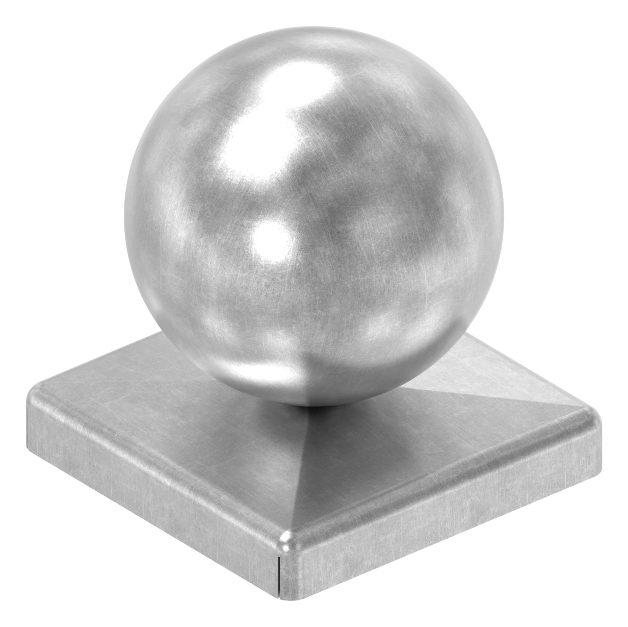 Pfeilerbedecker 50x50mm mit Hohlkugel Ø 50mm