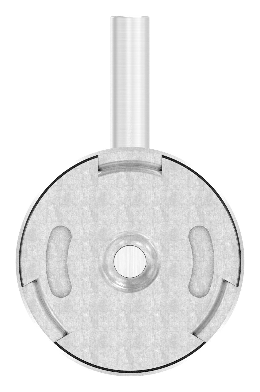 Handlaufhalter zum Anschweißen + Abdeckrosette (Ronde und Bügel verschweißt), V2A