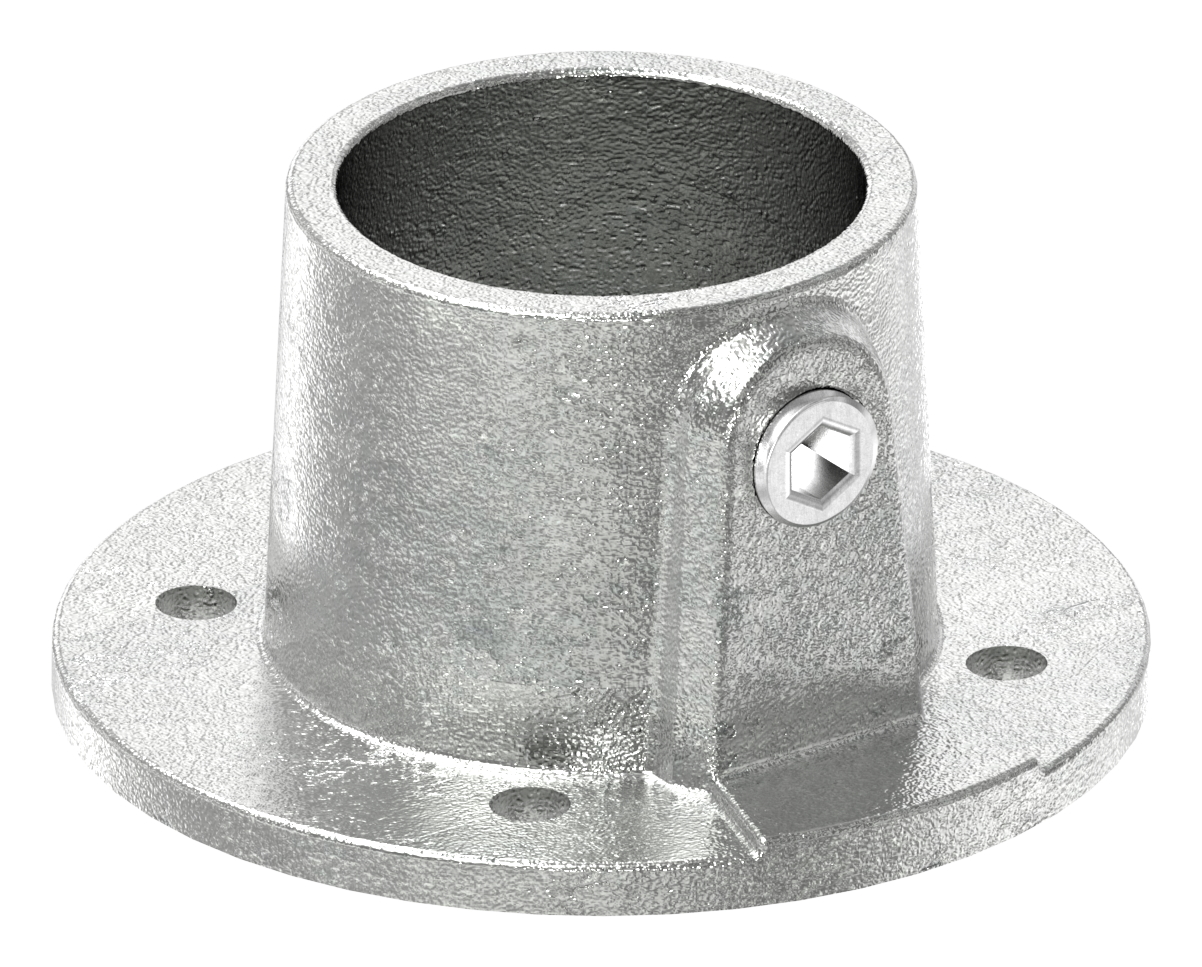Wandhalter mit 4 Bohrungen, für Rohr Ø 60,3mm