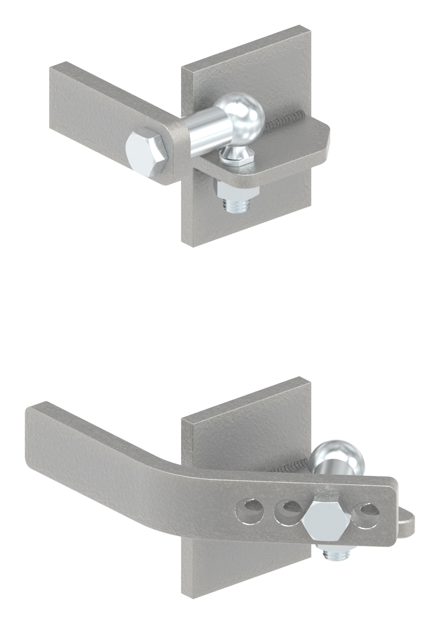 Hebetorbeschlag für Befestig. an Metallpfosten Hebetorbeschlag für Befestig. an Metallpfosten