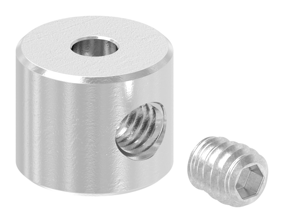 Rundklemme für Seil 2-4mm, V4A Rundklemme für Seil 2-4mm, V4A