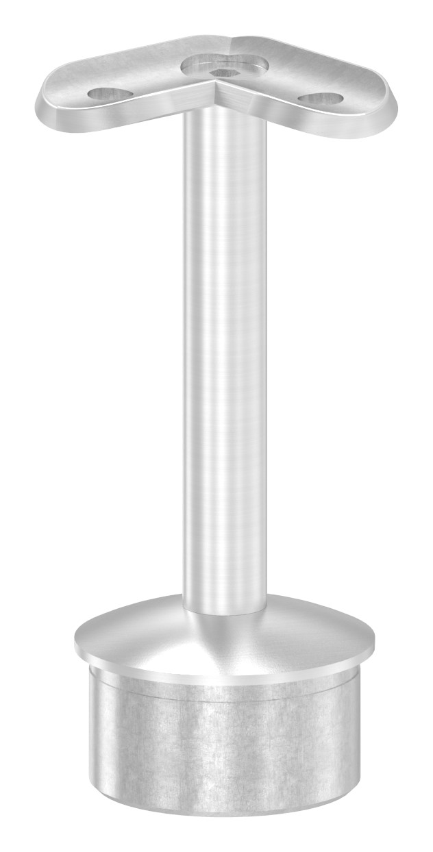 Rohrabschlussstopfen für Rohr 42,4x2,0mm, Haltepl. 42,4mm 90°, V2A
