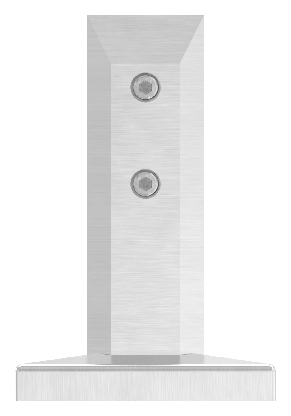 Bodenglashalter eckig, für Glas 12 - 12,76mm, V4A Bodenglashalter eckig, für Glas 12 - 12,76mm, V4A