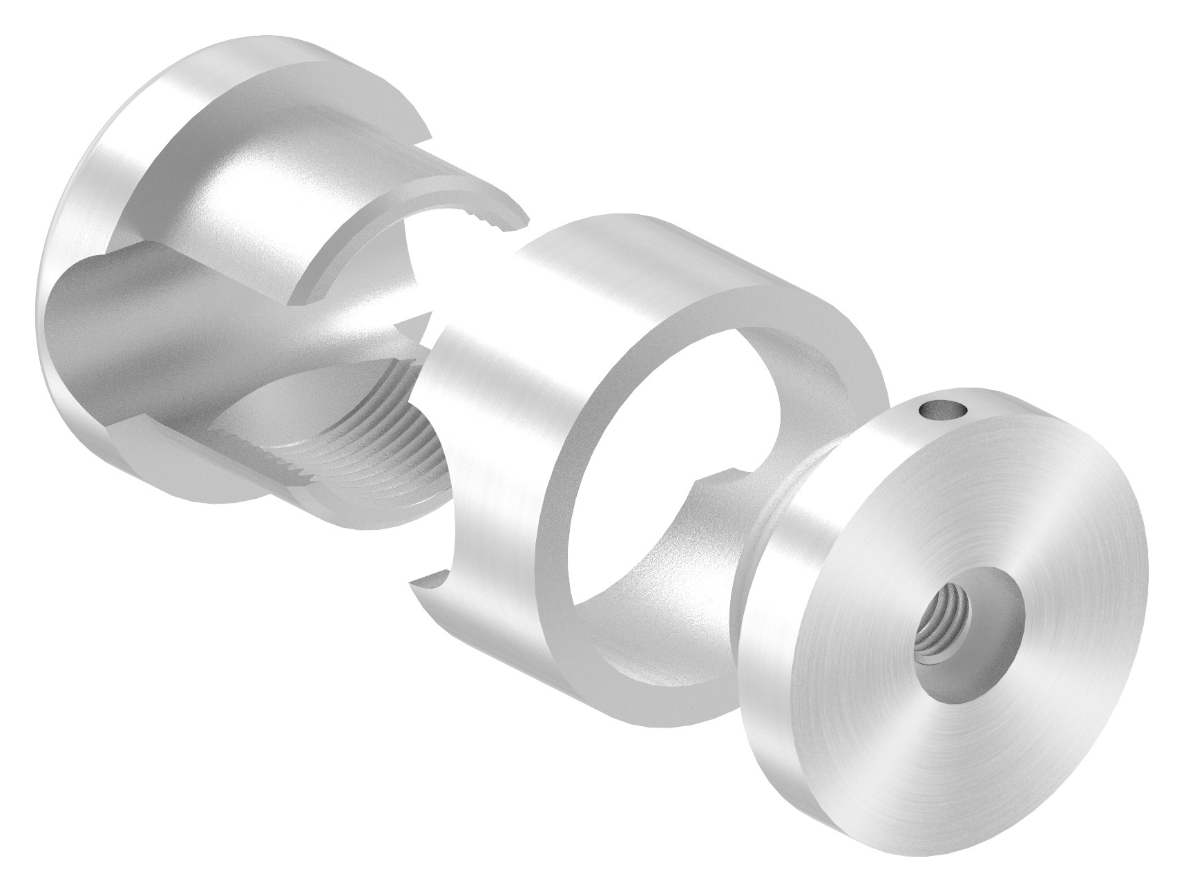 Brenk Grundhalter für Stäbe Ø 16mm, V2A