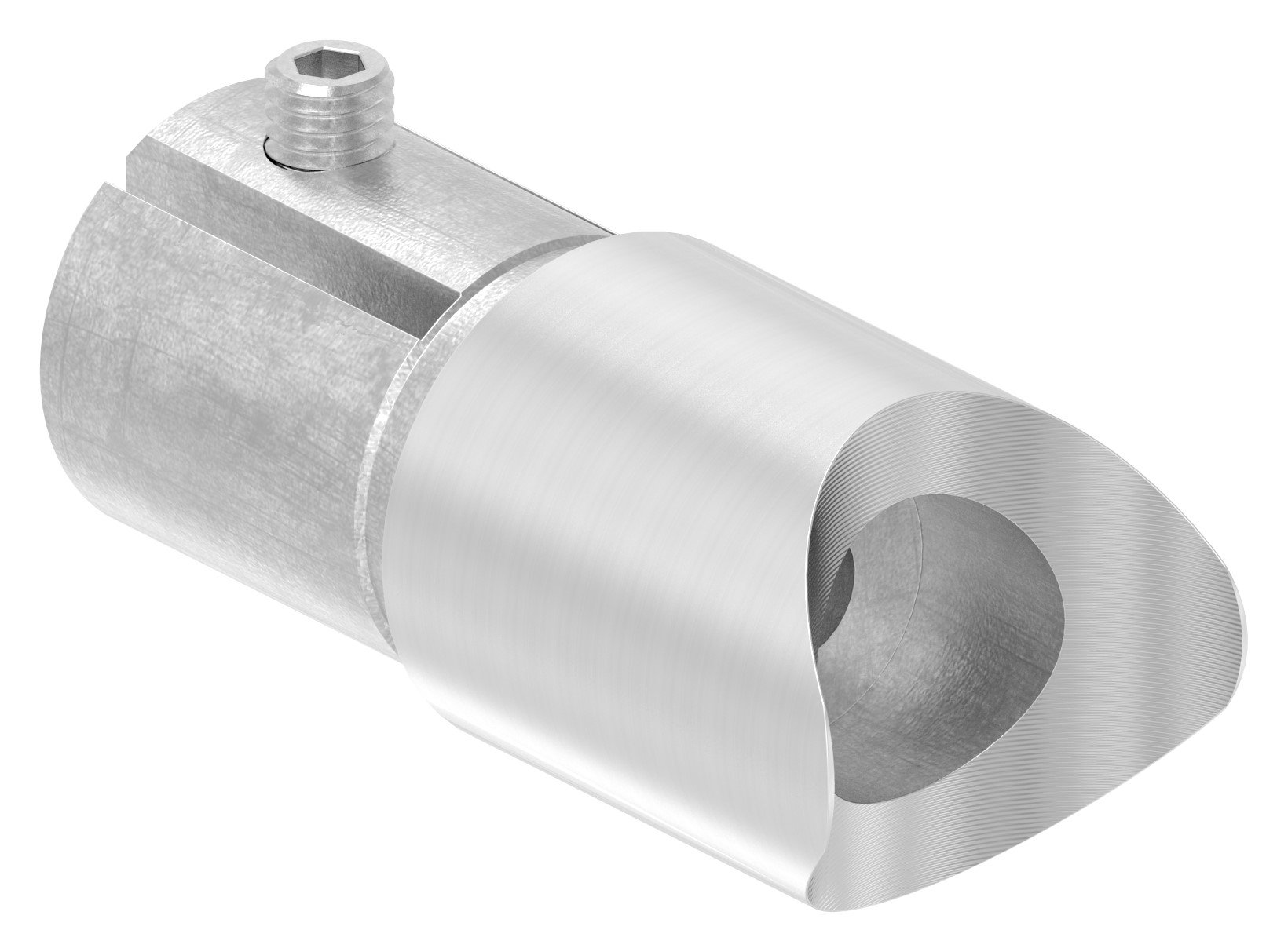 Anschlussstück 90°, Anschluss oben: 33,7mm, V2A