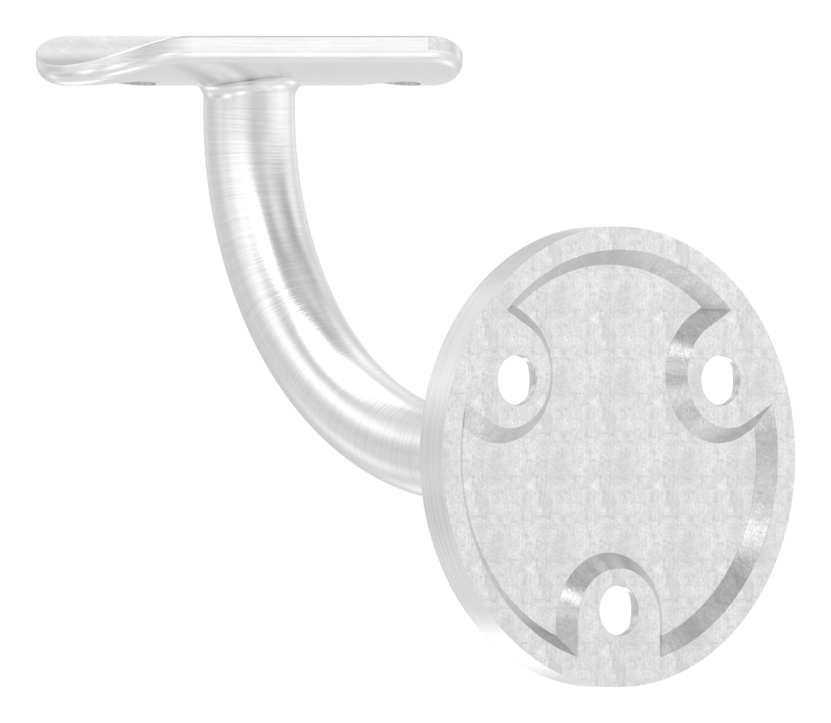 Handlaufhalter mit Handlaufanschlussplatte 42,4mm, (Ronde und Bügel verschweißt),V2A