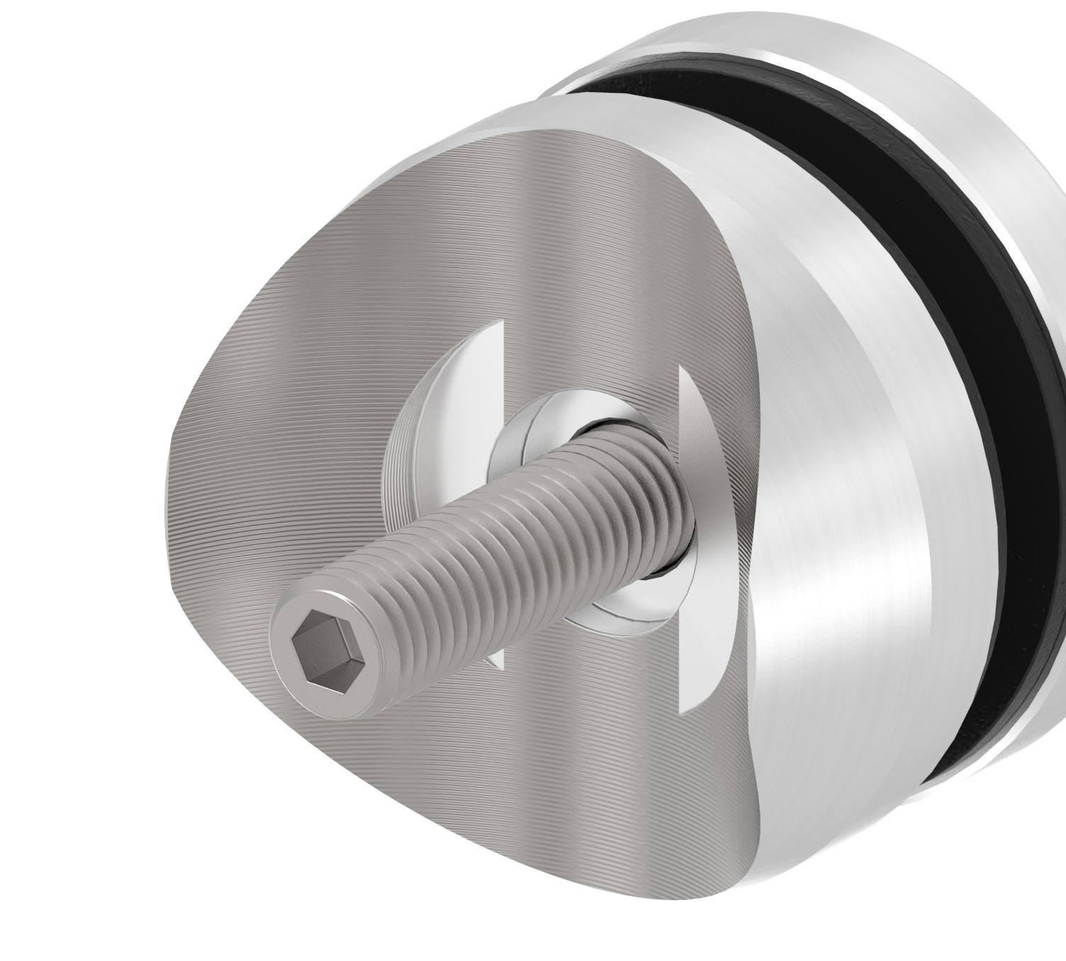 Glaspunkthalter 52mm, Anschluss: 48,3mm, V2A