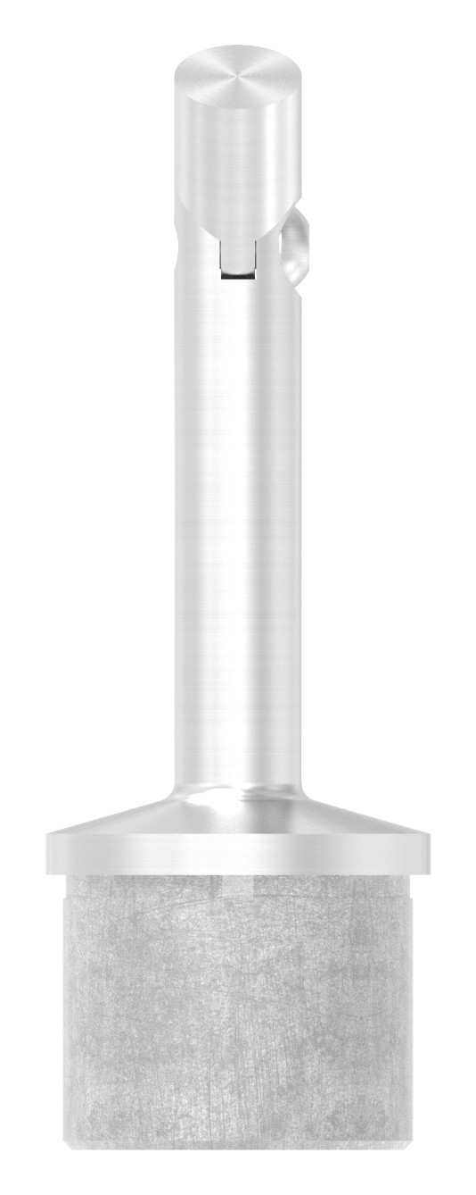 Rohrabschlussstopfen mit Gelenkstift für Rohr 42,4x2,0mm, V2A