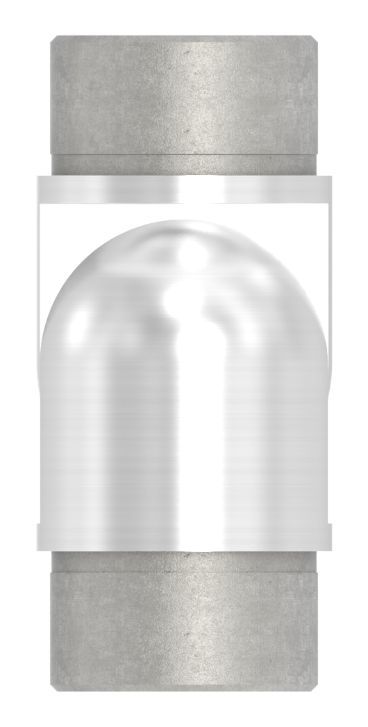 Rohrabschlussstopfen für Rohr 42,4x2,0mm, oben mit Gelenkstück, V2A Rohrabschlussstopfen für Rohr 42,4x2,0mm, oben mit Gelenkstück, V2A