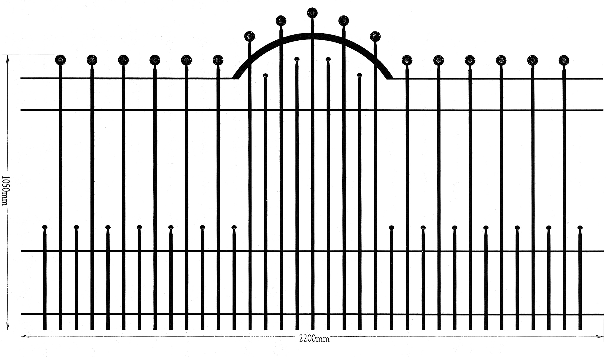 Zaunfeld, 1050x2200mm