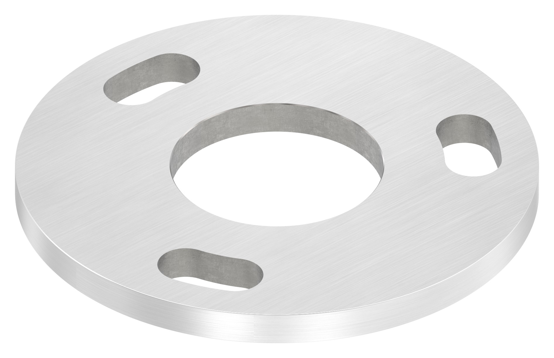 Ankerplatte Ø 120x8mm, mit Längsschliff, V2A