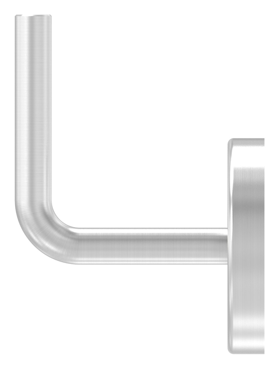 Handlaufhalter zum Anschweißen + Abdeckrosette (Ronde und Bügel verschweißt), V2A
