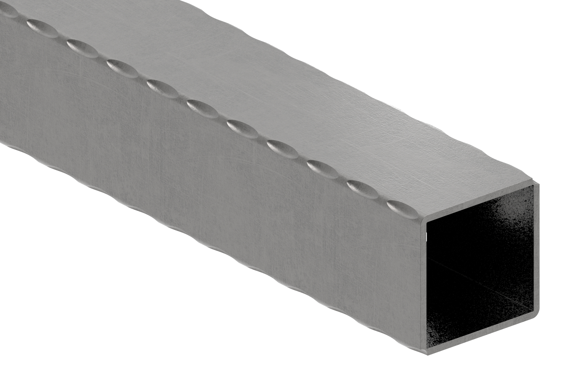 Quadratrohr 50x50x2,5mm, L: 6000mm, gehämmert