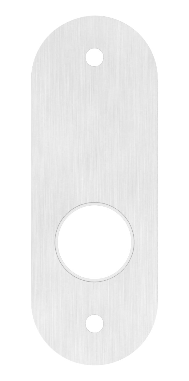 Kurzschild, Abmessung: 32x87x6mm, V2A Kurzschild, Abmessung: 32x87x6mm, V2A