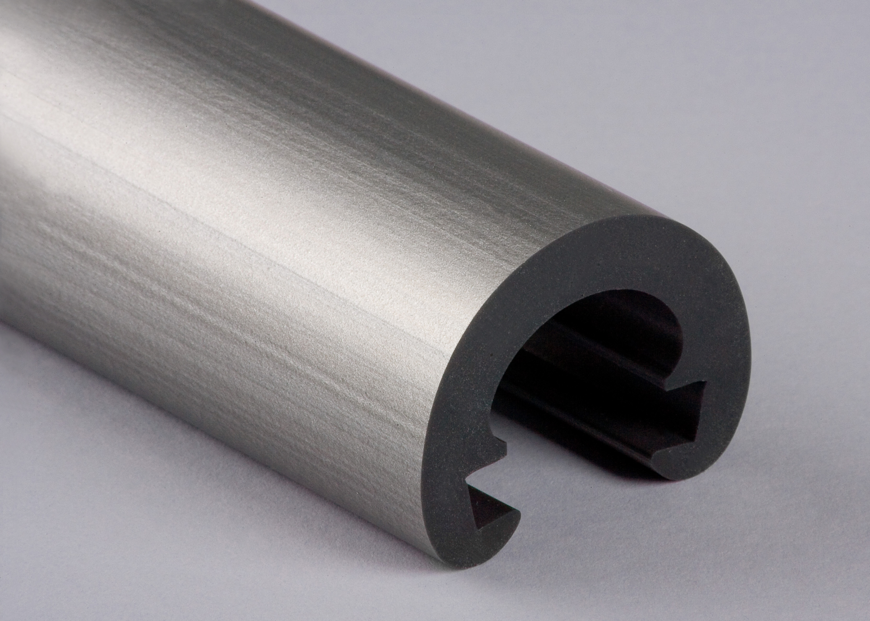 Kunststoffhandlauf Ø 55mm für 40x8mm, graualuminium