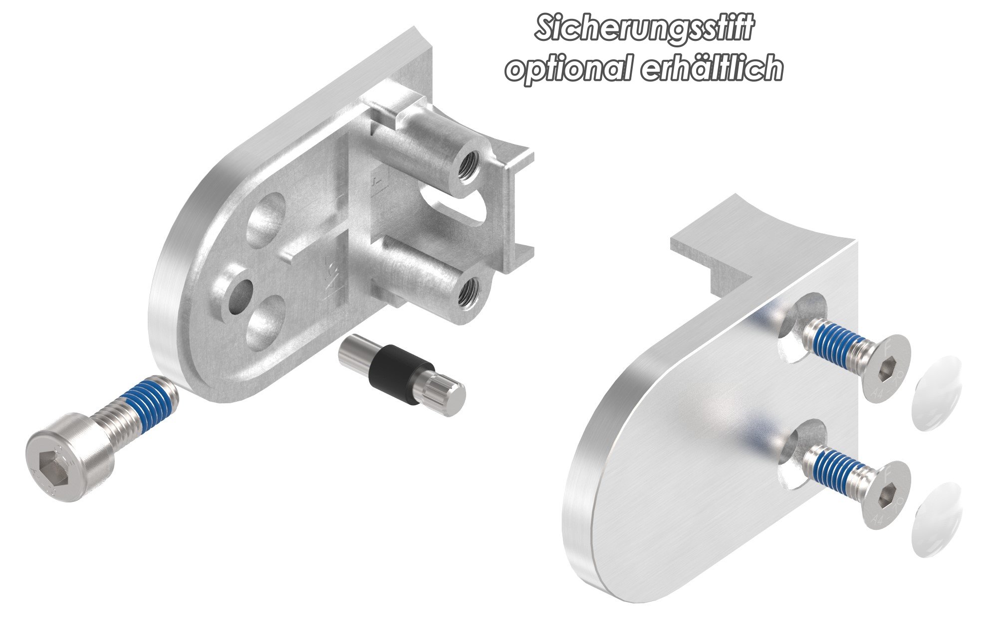 Glasklemme Mod. 33, Anschluss: 60,3mm, in V2A Glasklemme Mod. 33, Anschluss: 60,3mm, in V2A