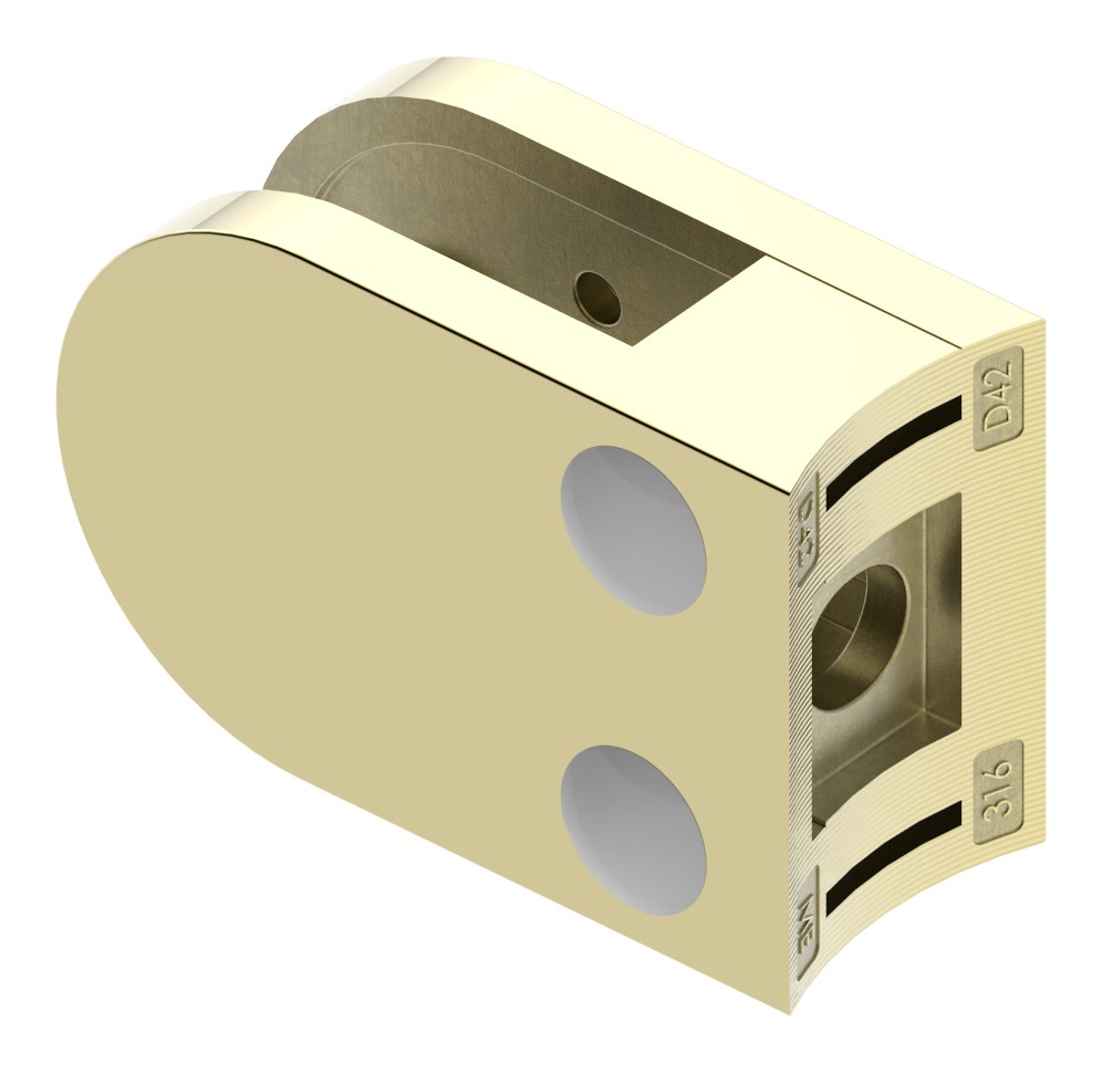 Glasklemme Mod. 16, Anschluss: 42,4mm, Messing Glasklemme Mod. 16, Anschluss: 42,4mm, Messing