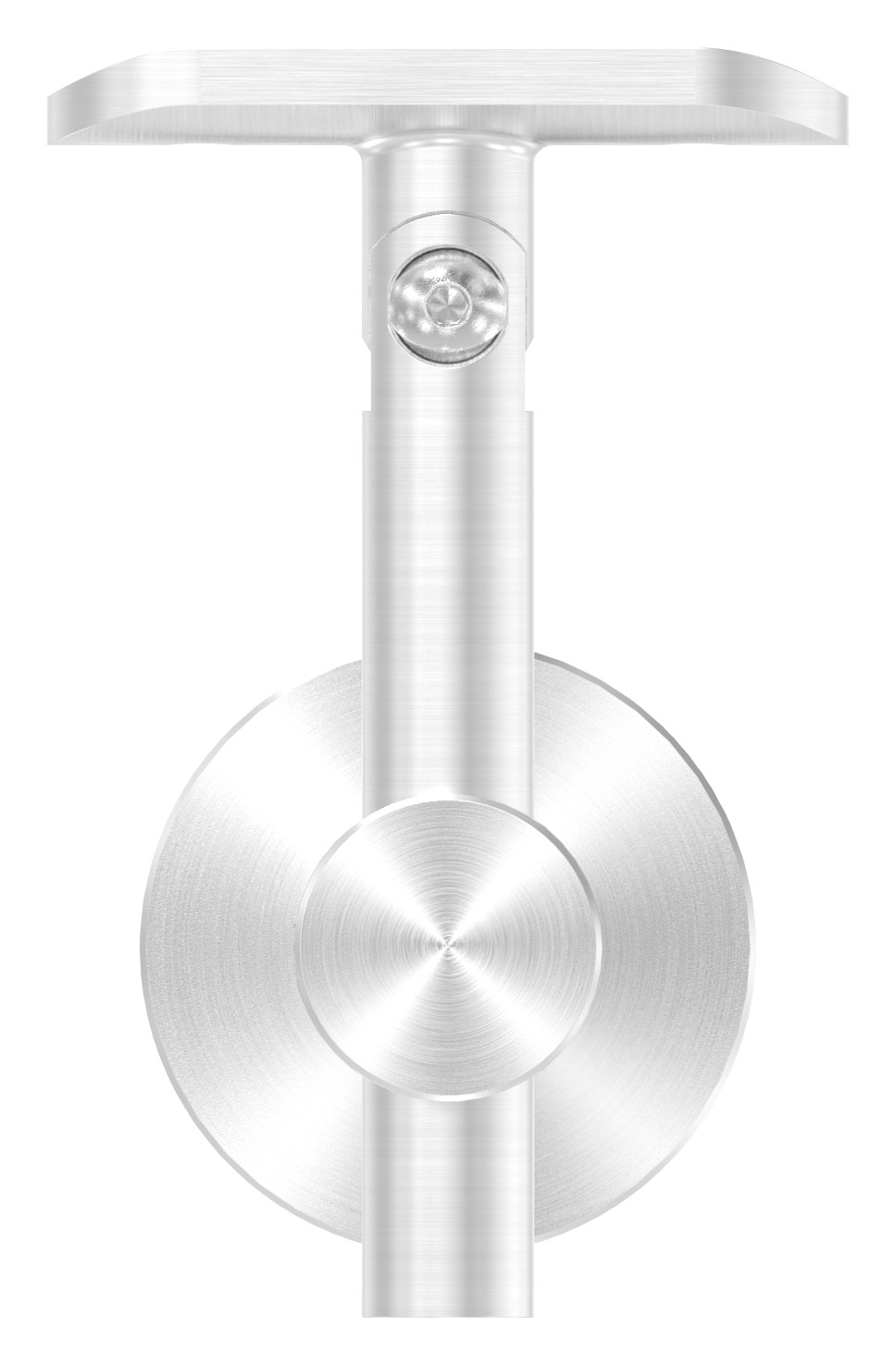 Handlaufhalter f. Glas, Gelenk, Handlaufanschlussplatte 42,4mm, V2A Handlaufhalter f. Glas, Gelenk, Handlaufanschlussplatte 42,4mm, V2A