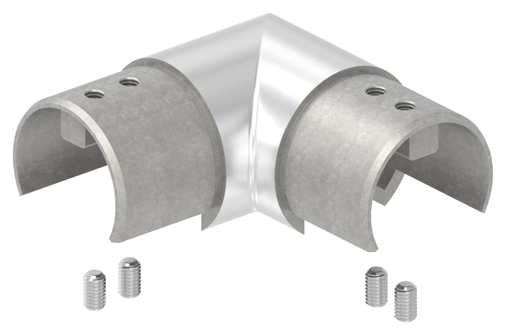 Eckbogen horizontal, für 48,3mm, V4A, Verlaufsecke Eckbogen horizontal, für 48,3mm, V4A, Verlaufsecke