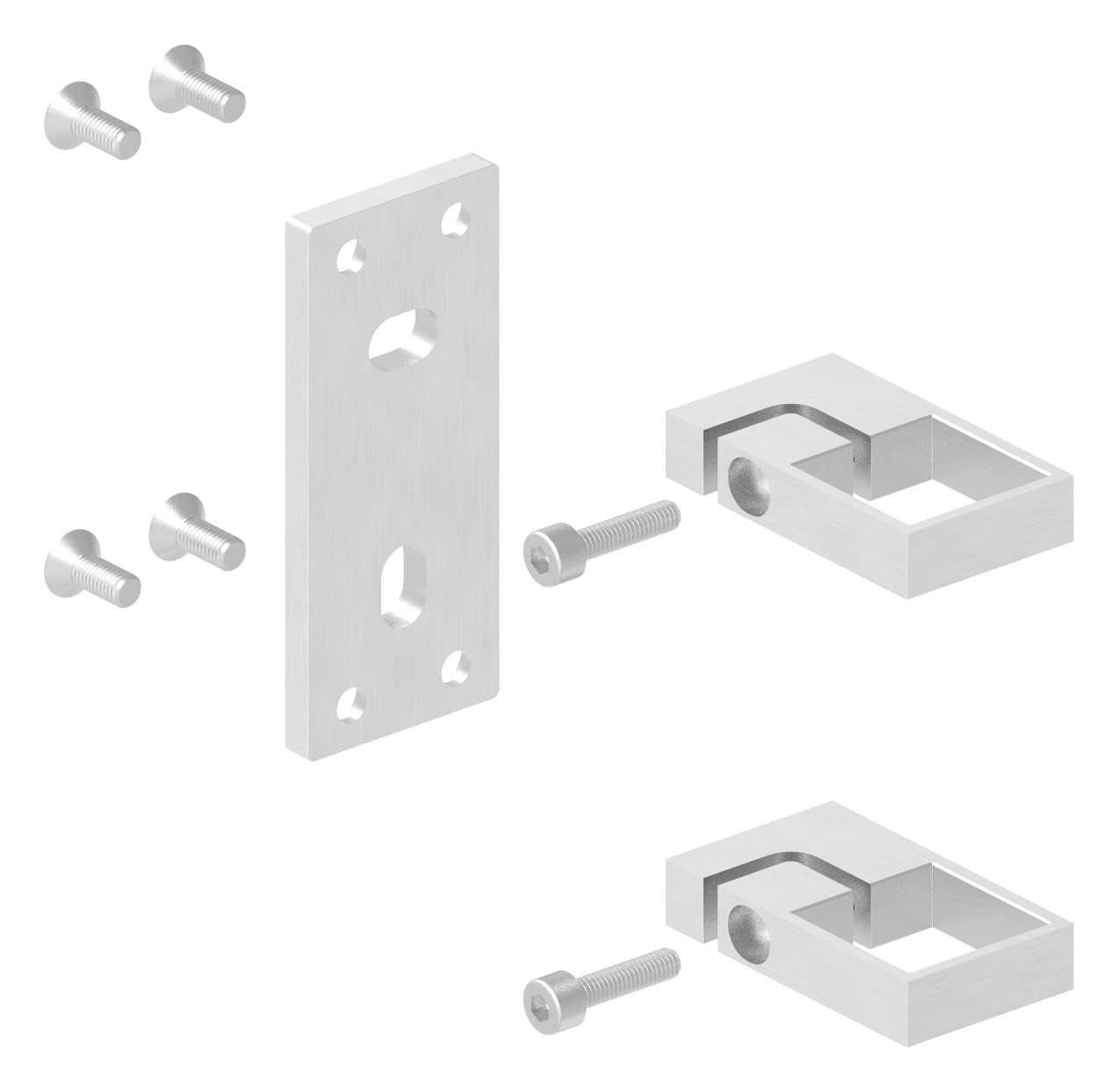 Wandbefestigung für Pfosten 40x40mm, V4A