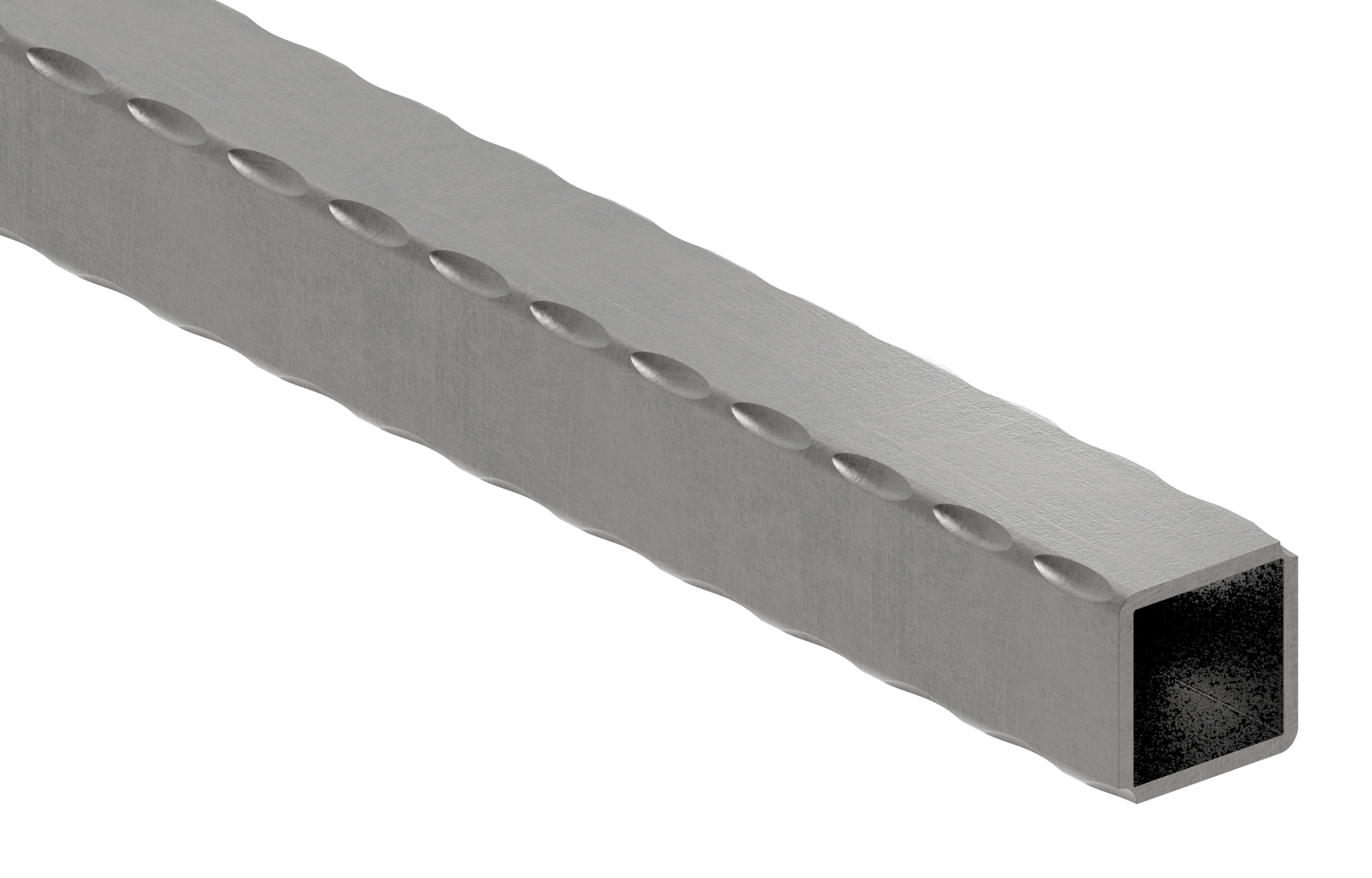 Quadratrohr 30x30x2,5mm, L: 6000mm, gehämmert