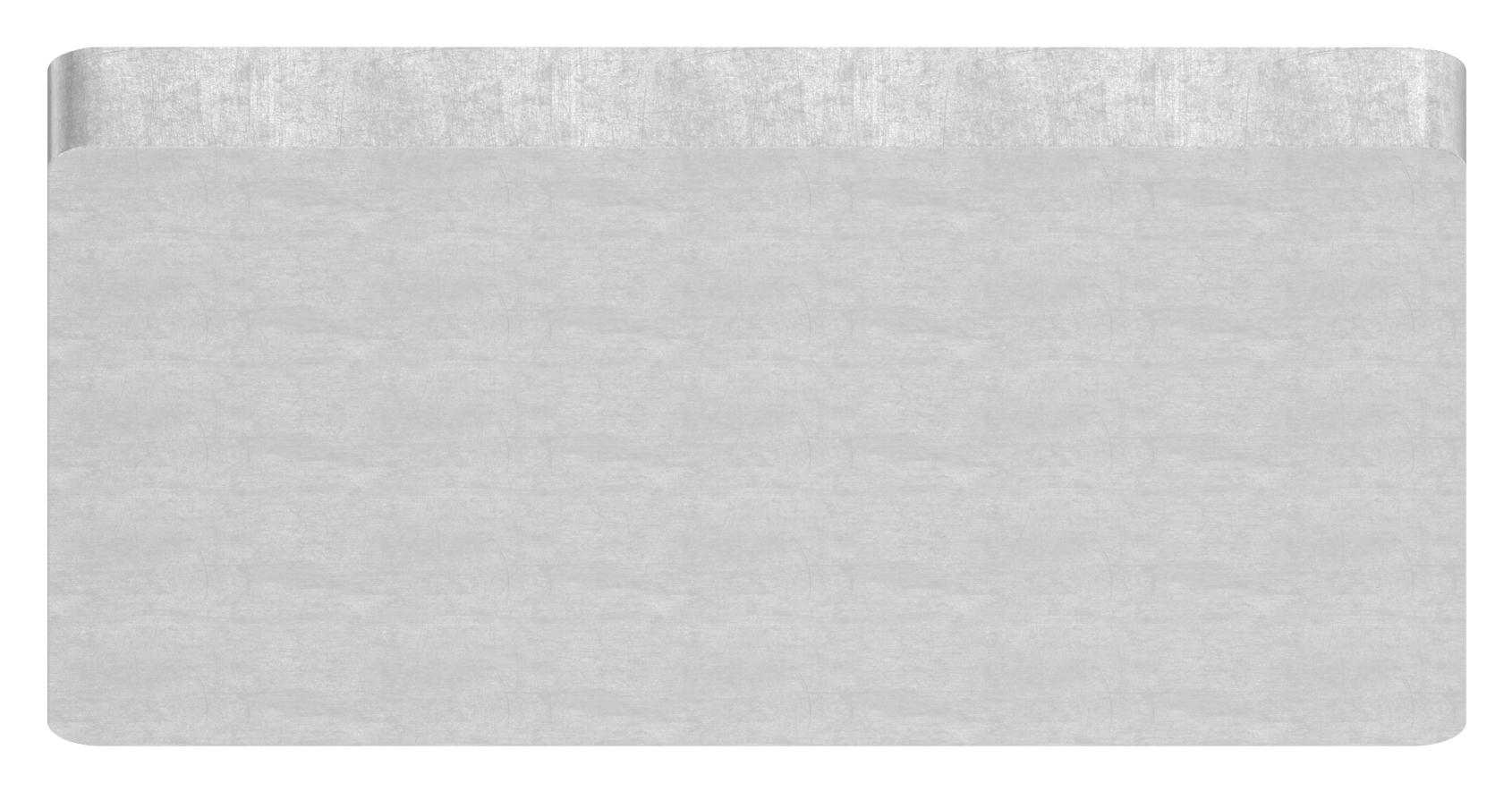 Flachkappe für QR 50x50mm, Stahl roh