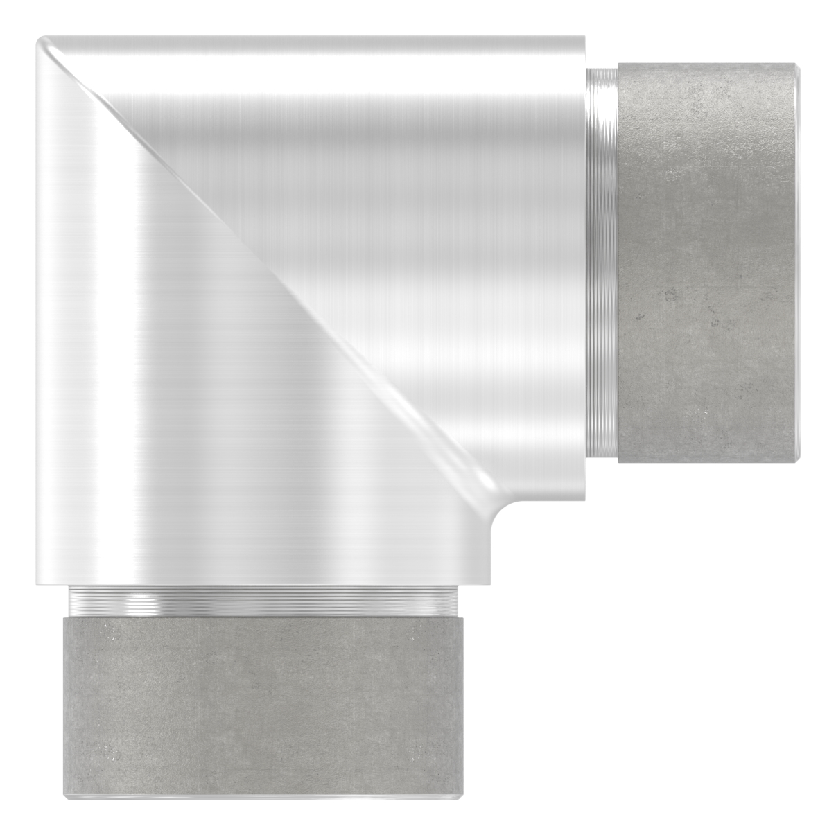 Eckstück 90° kurz, für Rohr 42,4 x 2,5mm, V2A