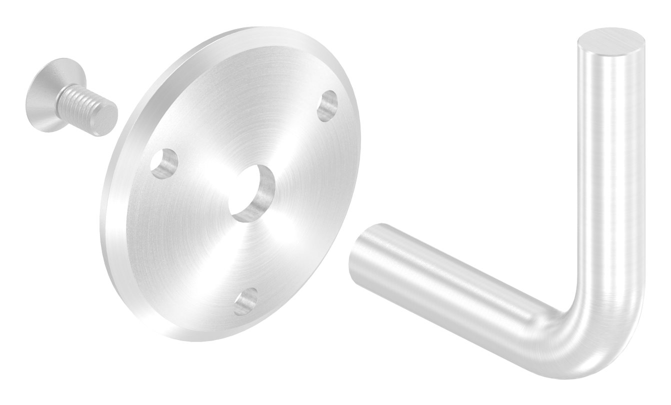 Handlaufhalter zum Anschweißen (Ronde und Bügel verschraubt), V2A