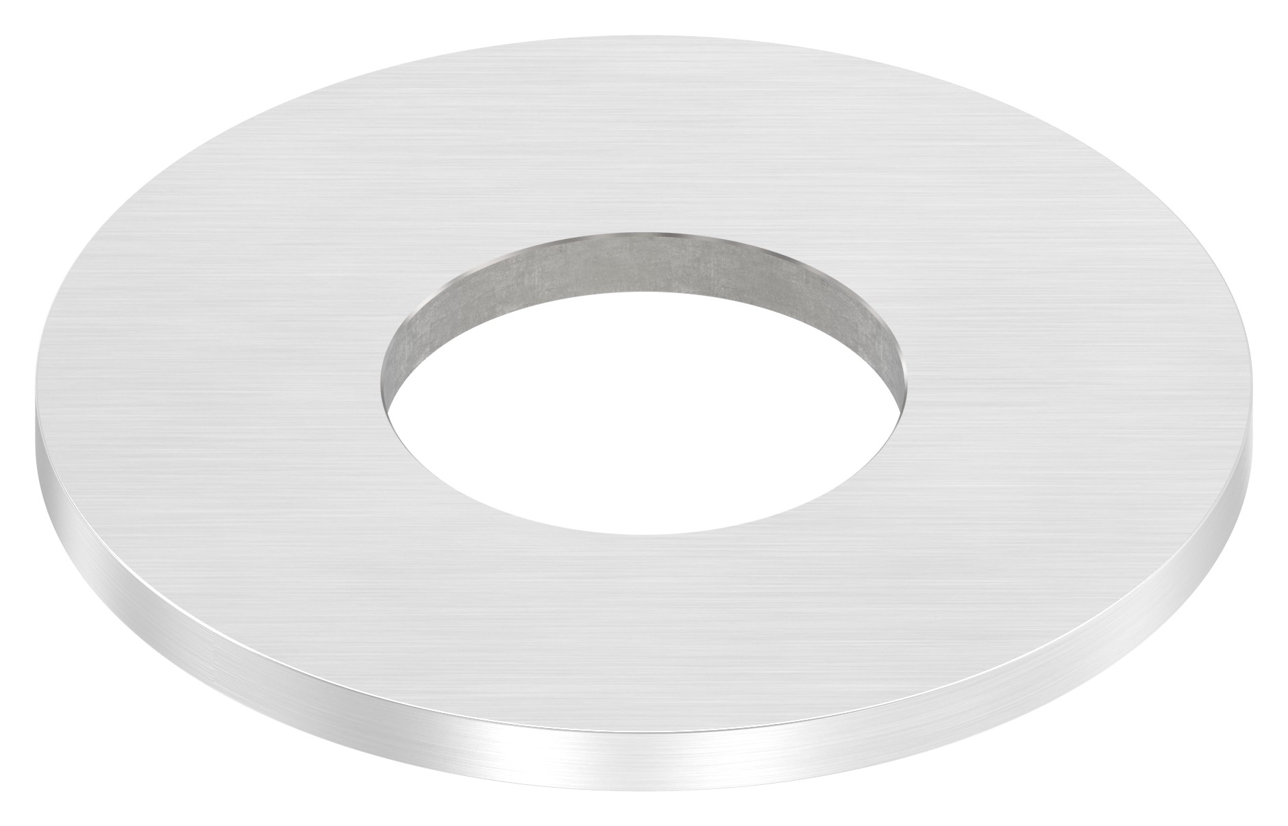 Ankerplatte Ø 100x6mm, mit Längsschliff, V2A