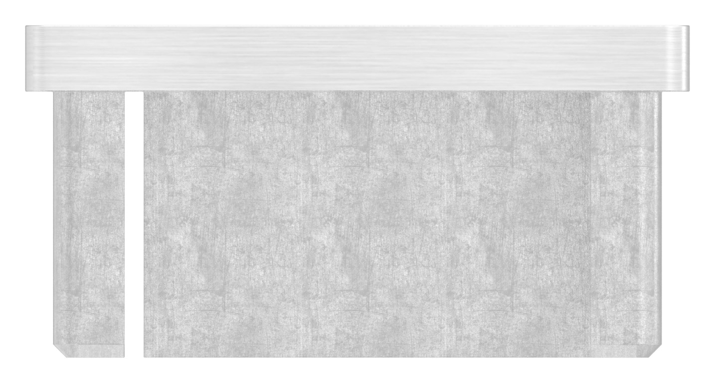 Einsteckkappe, für Rohr 50x30x2,0mm, V2A