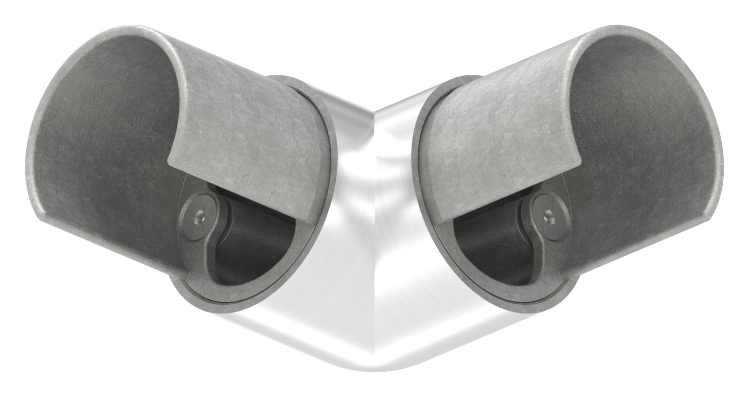 Eckverbinder für LED-Nutrohr 42,4mm,V2A