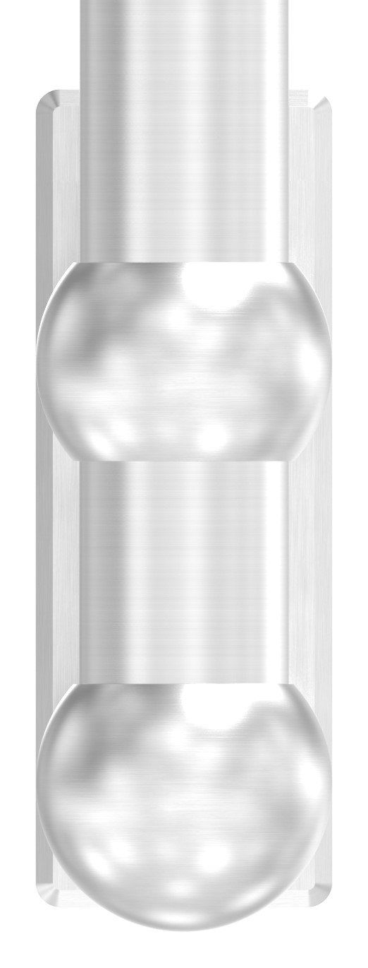 Wandbefestigung für Geländerpfosten 42,4mm, V2A