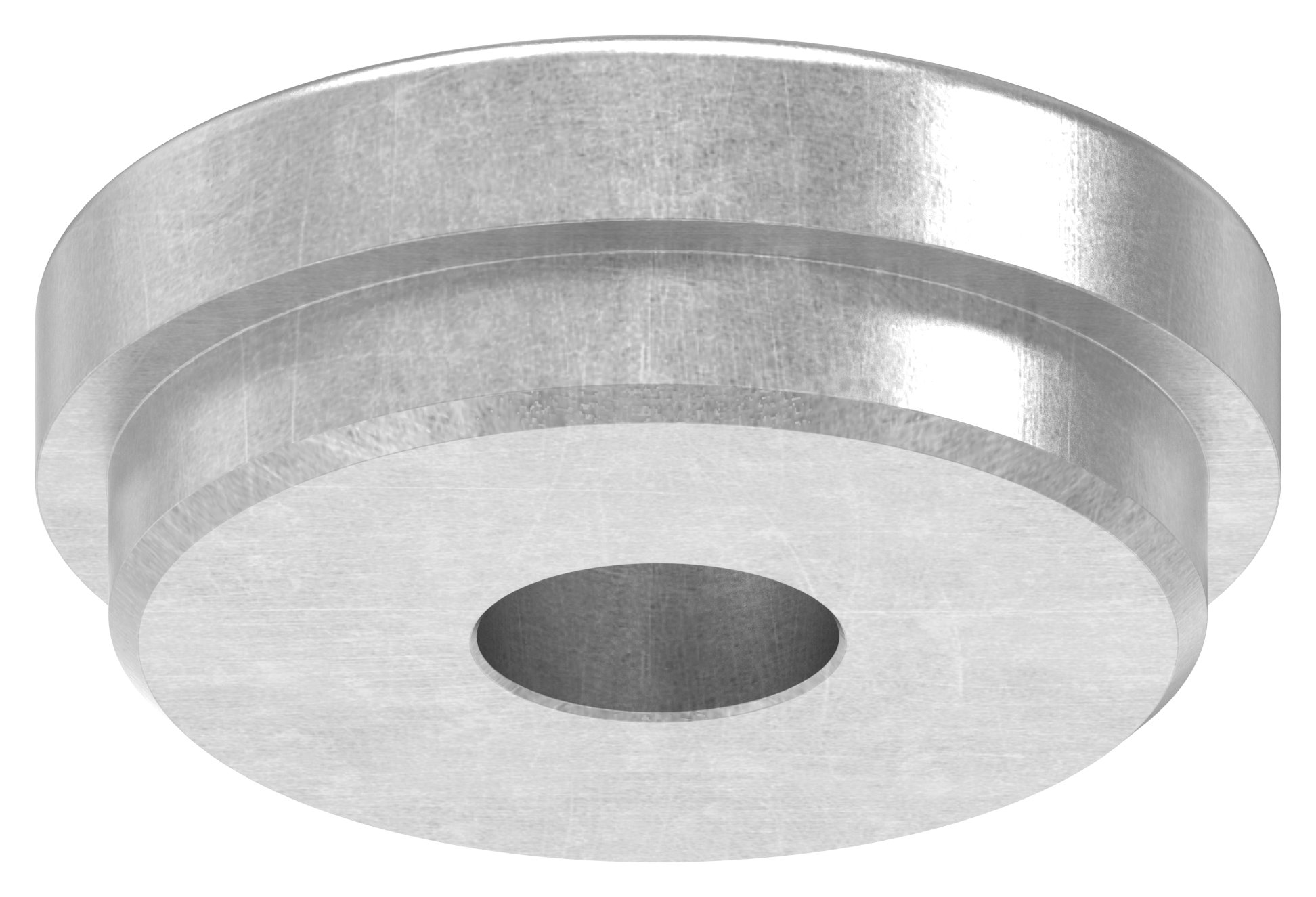 Stahlkappe leicht gewölbt für Rohr 42,4 x 2,5mm mit Bohrung 12,3mm