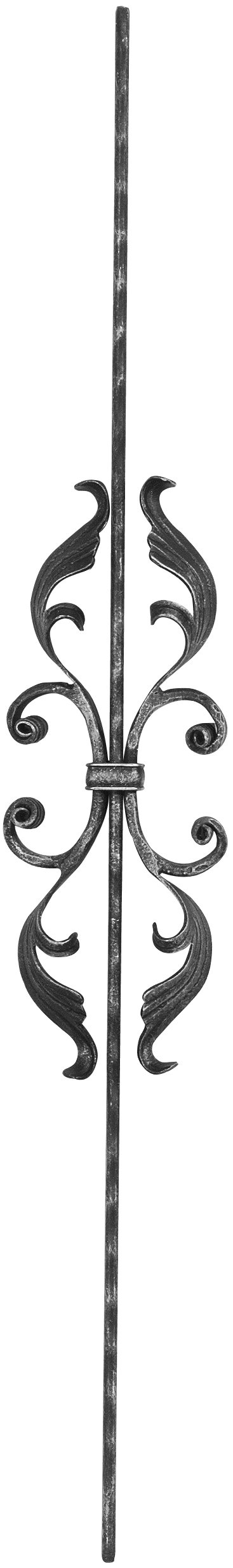 Zierstab 16x8mm, gehämmert, H: 900mm