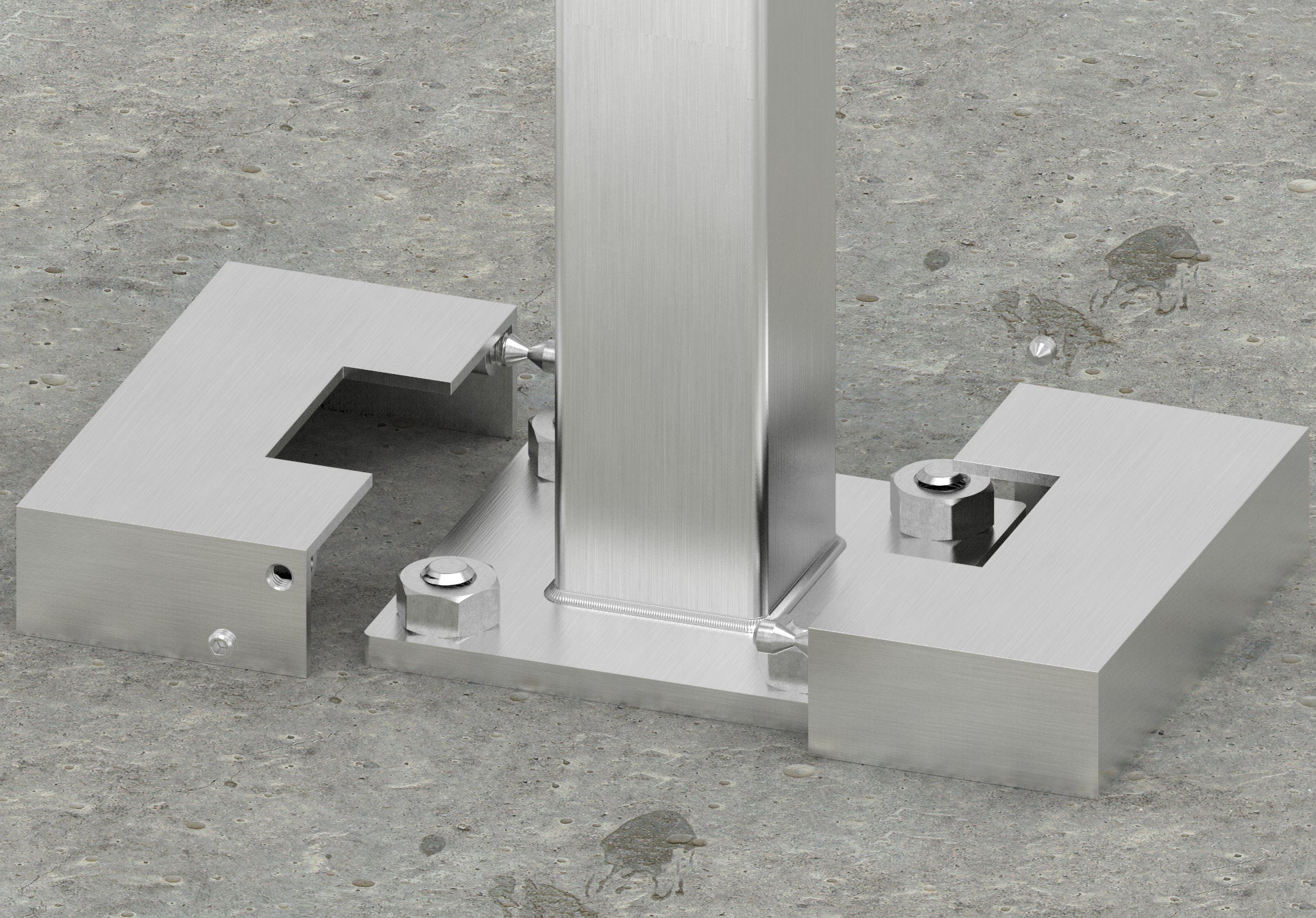 Abdeckrosette, 109x109x25mm, V4A