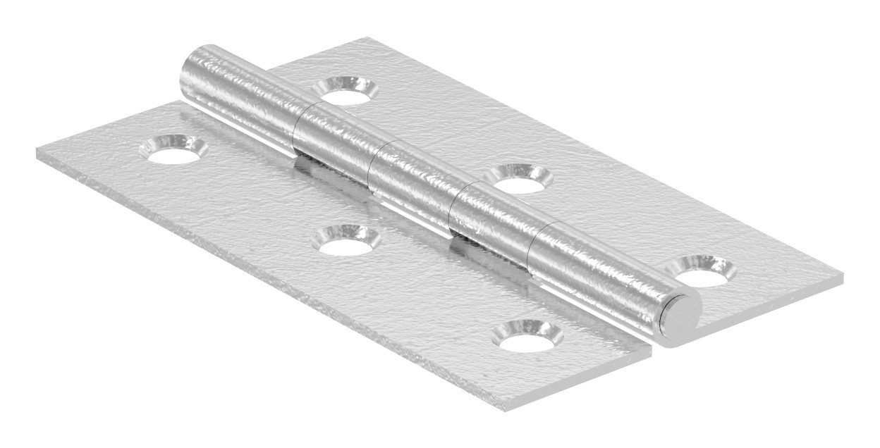 Edelstahl-Scharnier 60x35mm mit festem Zapfen