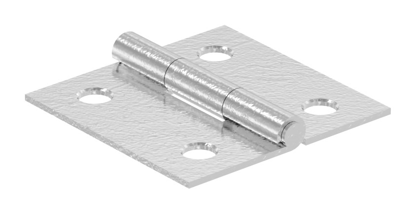 Edelstahl-Scharnier 30x30mm mit festem Zapfen