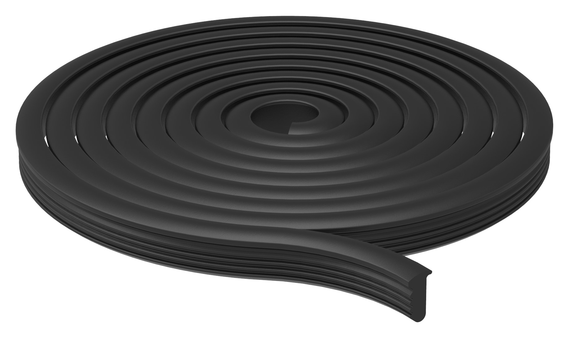 Abschlussdichtung oben, EPDM 80 shore, Länge 25m, schwarz