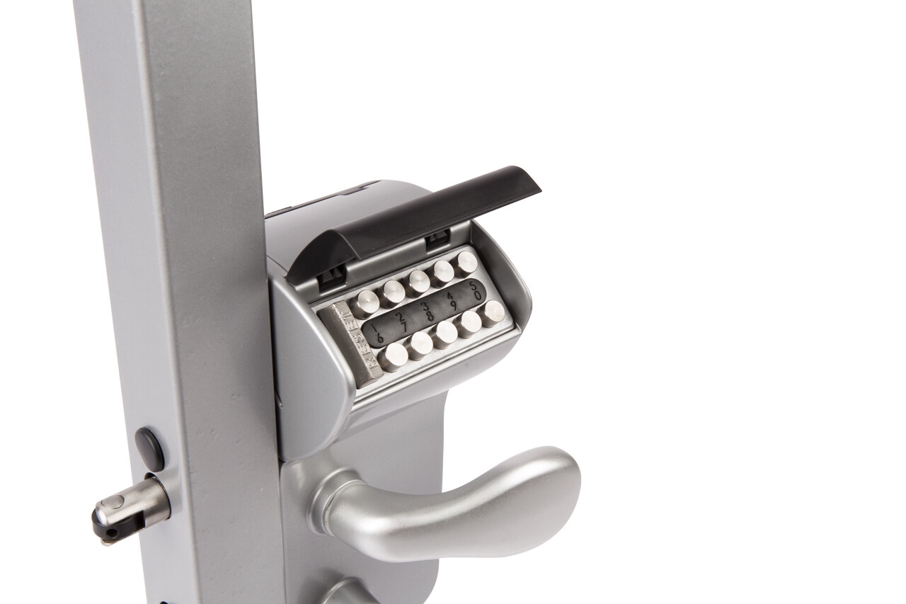 VINCI - Mechanisches Codeschloss LMKQV2, für Profilrohr 60 - 80mm, Farbe silber