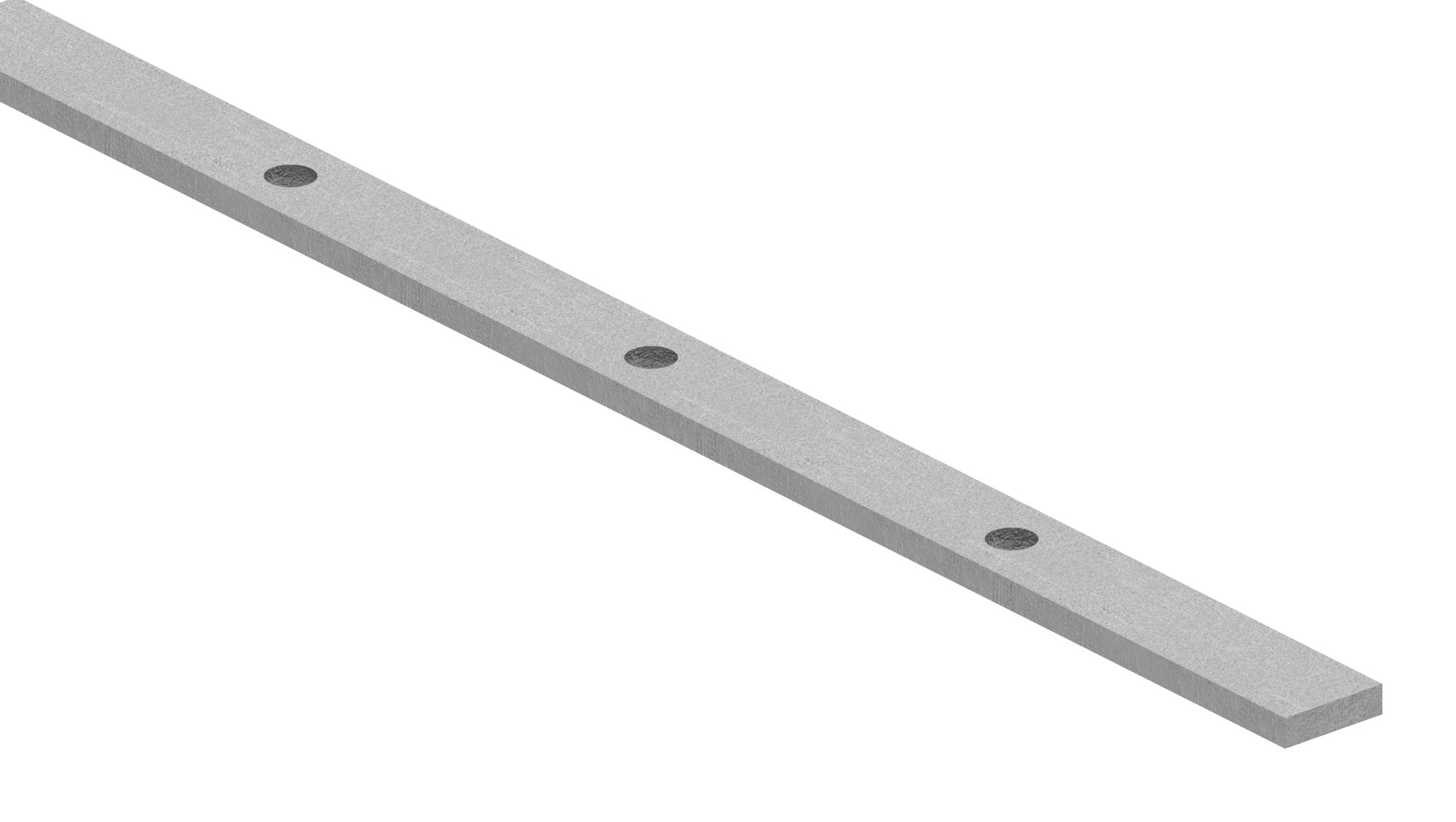 Lochleiste 30x8mm, für Stab Ø 12mm, Lochabstand 132mm, Länge 3m