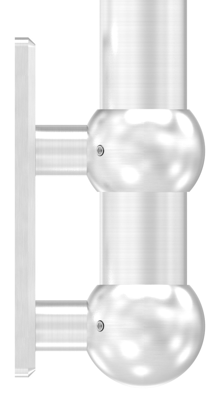 Wandbefestigung für Geländerpfosten 42,4mm, V2A