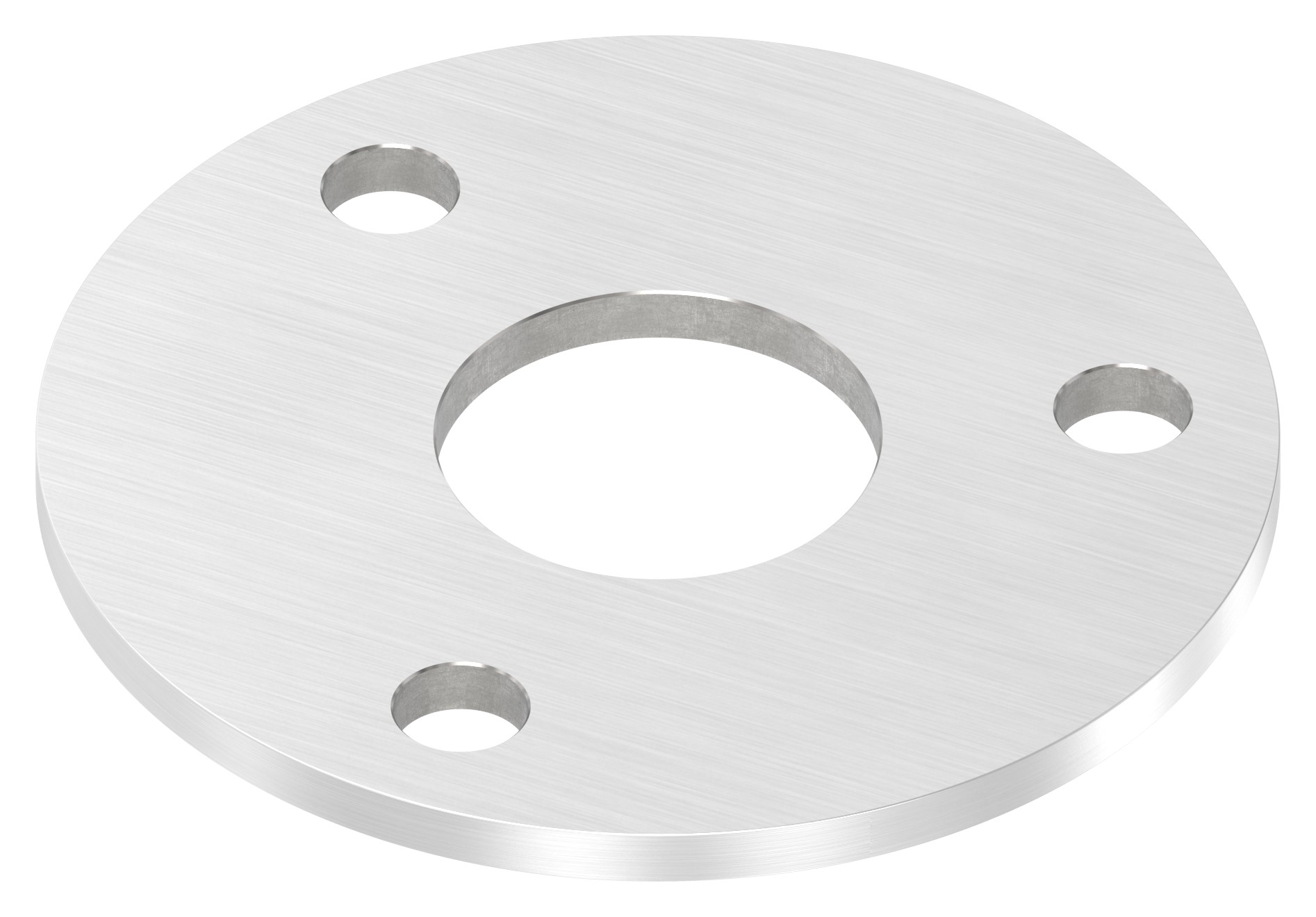 Ankerplatte Ø 120x6mm, mit Längsschliff, V4A