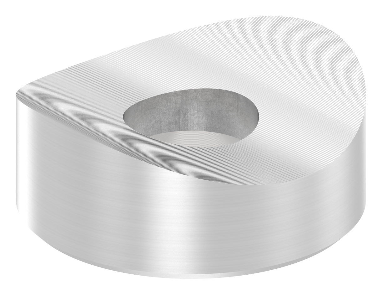 Ausgleichsstück für Rohr 33,7mm, Ø 18mm, mit gesenkter Bohrung 7mm, V2A